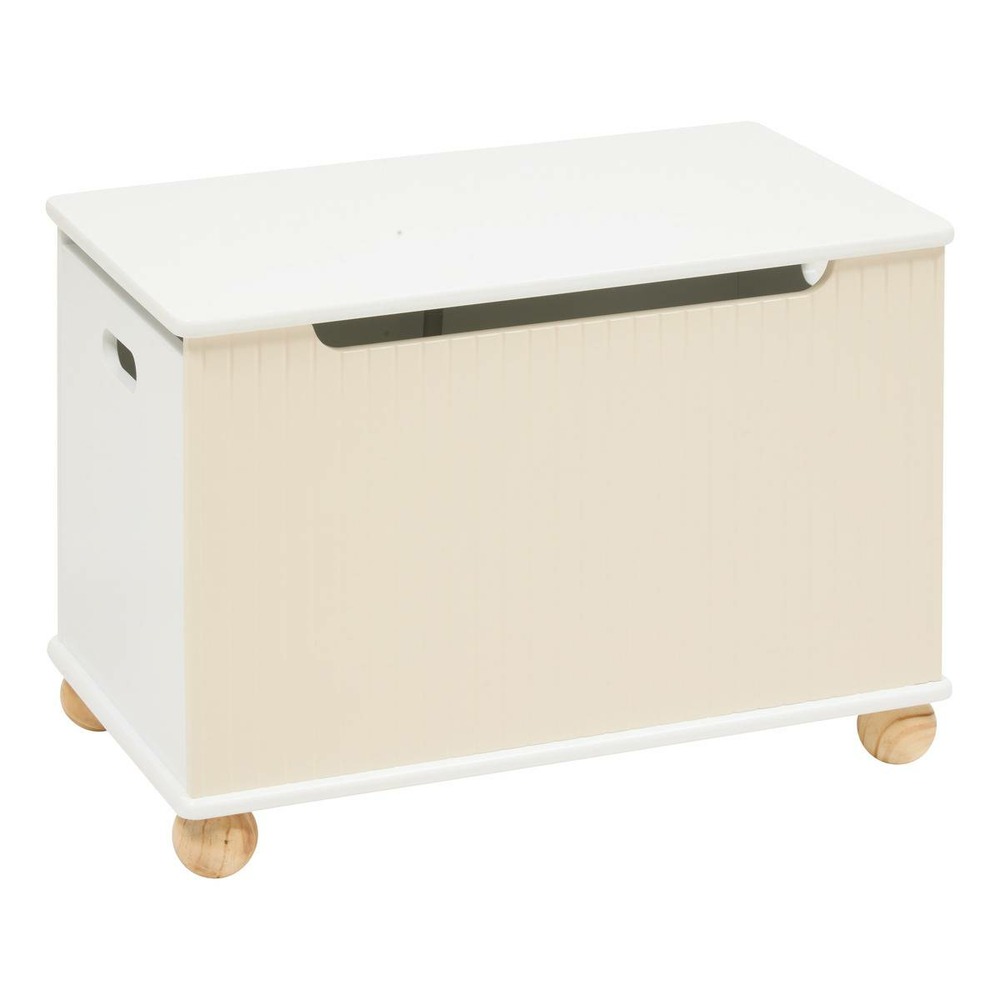 Coffre fermé enfant bouli beige 60x36x41,5 cm