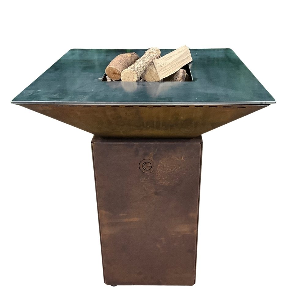 Brasero cevenol corten normal carre 74 simple cuve