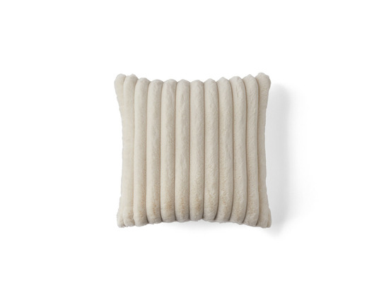 Laponie - coussin - en fausse fourrure côtelé - 40x40 cm