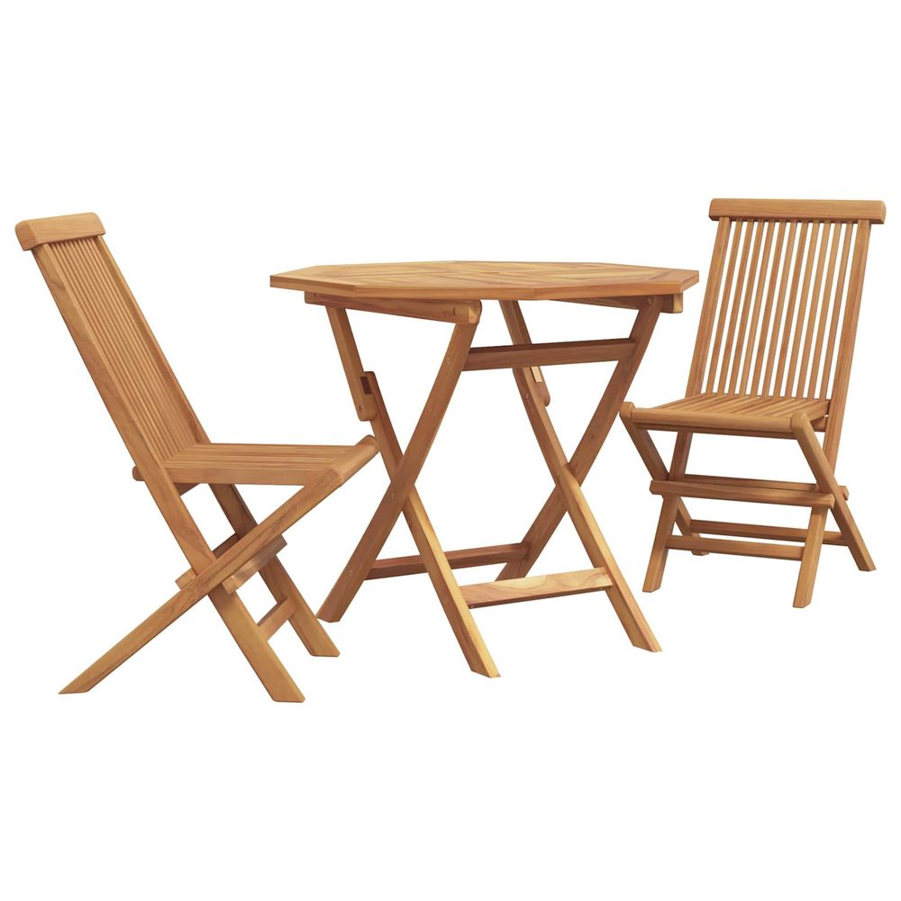 Ensemble de salle à manger pour jardin 3 pc marron