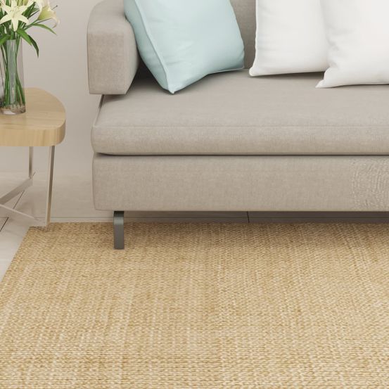 Tapis griffoir pour chat en sisal naturel tapis de jeu antidérapant 66x200 cm marron clair