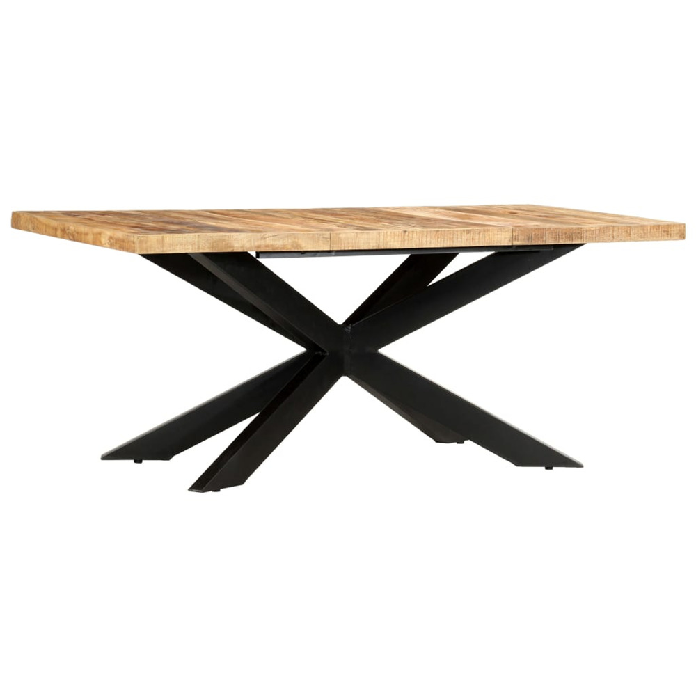 Table à dîner 180x90x76 cm bois de manguier brut solide