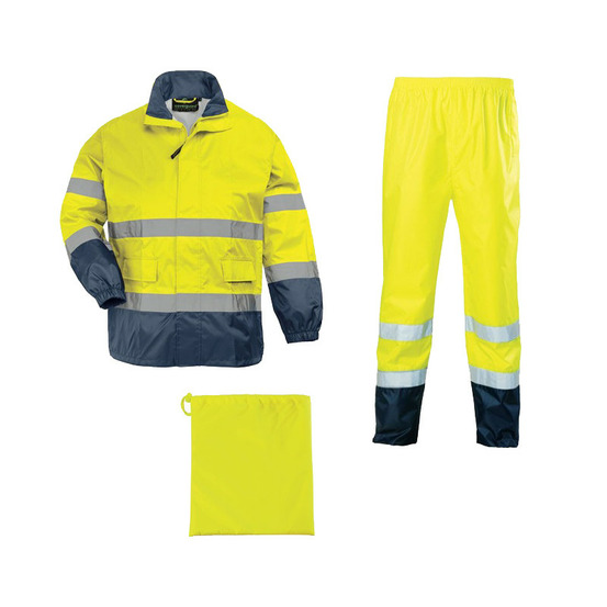 Ensemble de pluie haute visibilité hi way jaune fluo marine txl coverguard 7hwryxl