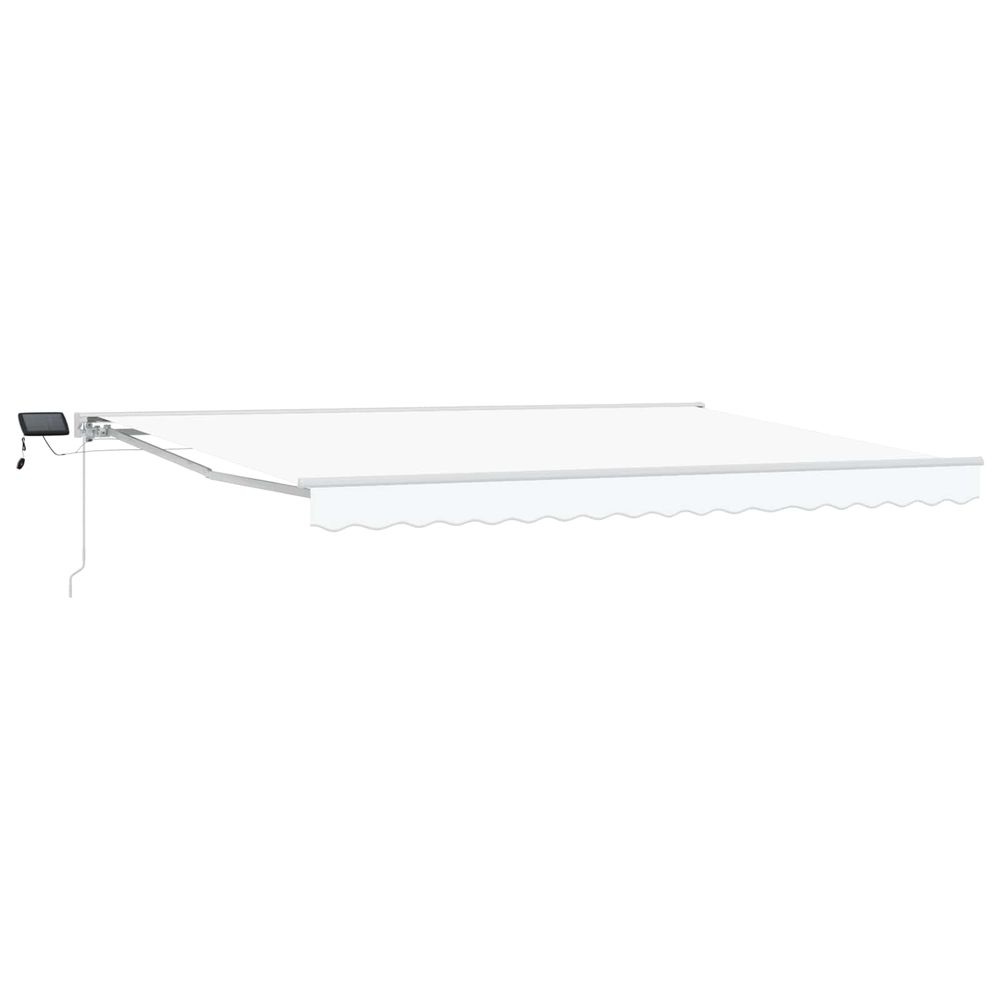 Cadre de store manuel avec leds blanc 4,5 × 3,5 m
