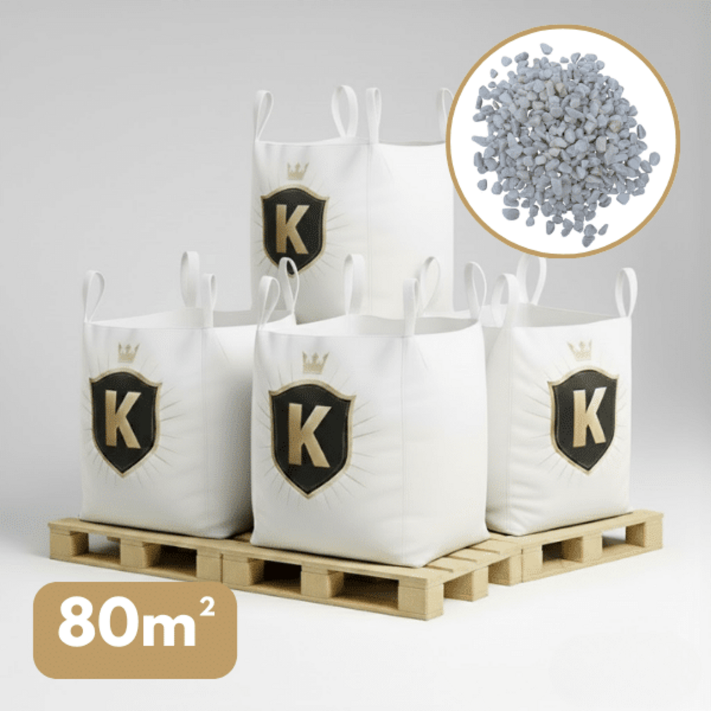 Galet blanc 8/12 mm – pack 4 big bag +/- 1,5t – 80 m²