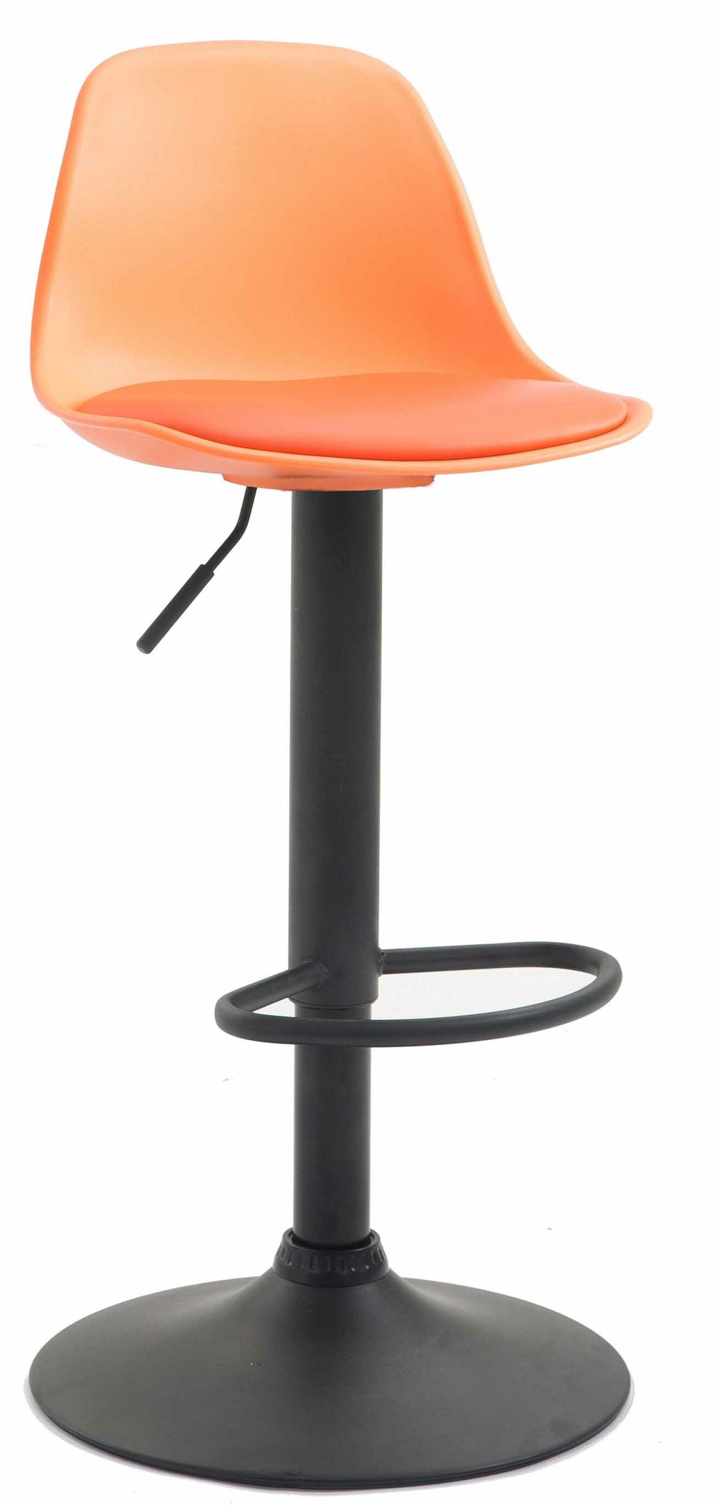 Tabouret de bar kiel simili cuir noir