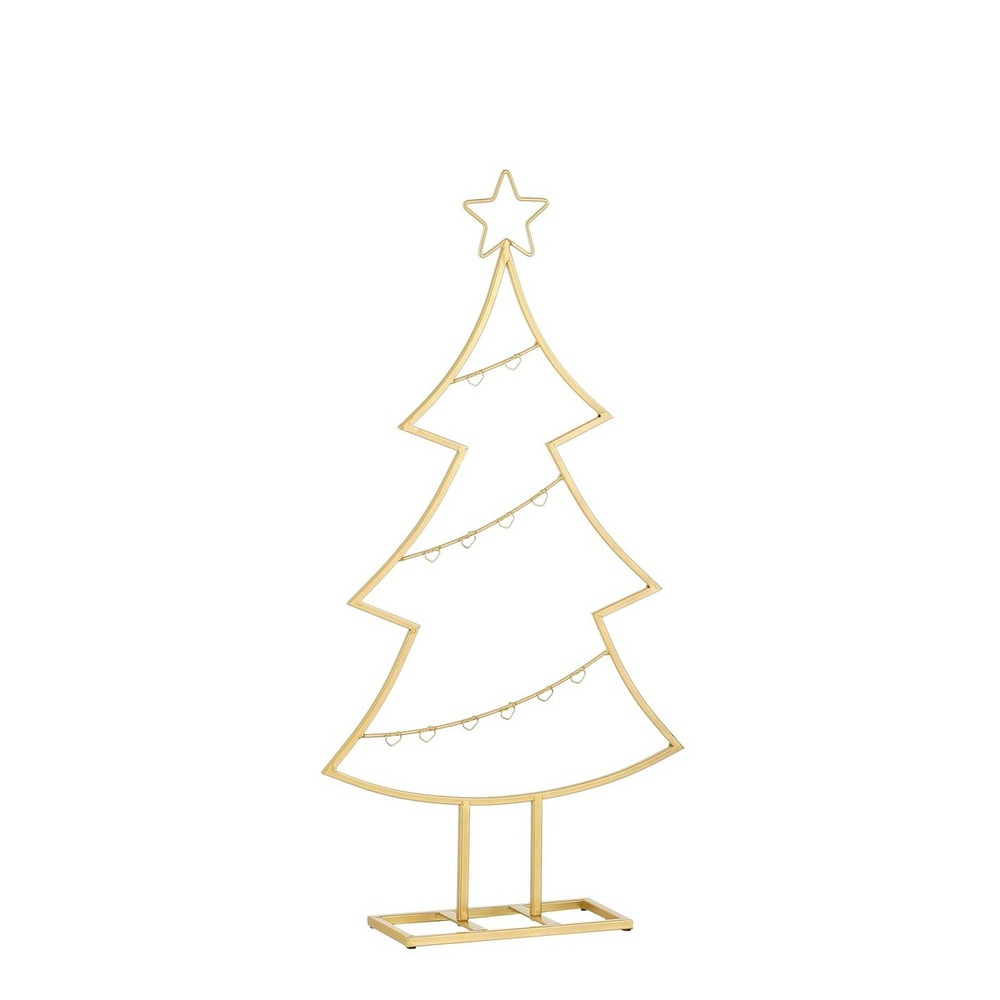 Mica decorations décoration de sapin de noël - l40 x l12 x h79 cm - fer - doré