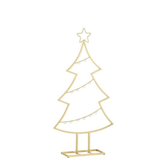 Mica decorations décoration de sapin de noël - l40 x l12 x h79 cm - fer - doré
