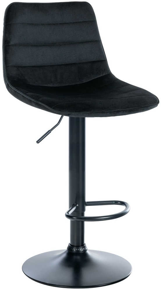 Tabouret de bar lex velours noir