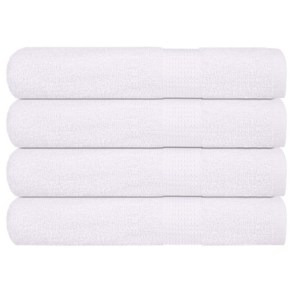 Serviettes de sauna frogn 4 pcs blanc 80x200 cm 360 g/m²