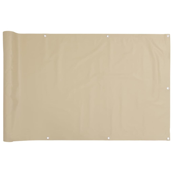 Écran de balcon beige 120x600 cm tissu oxford