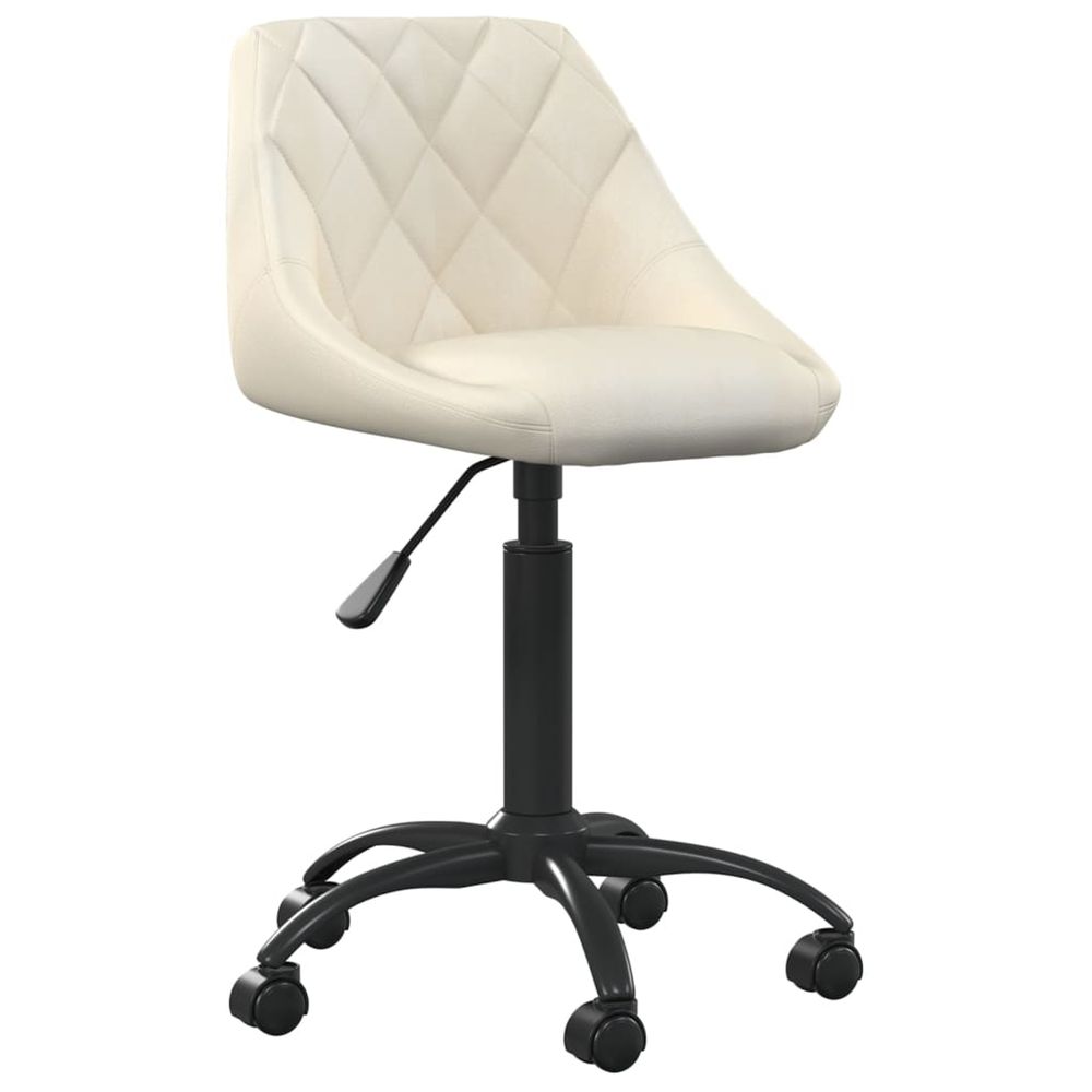 Chaise de bureau crème velours