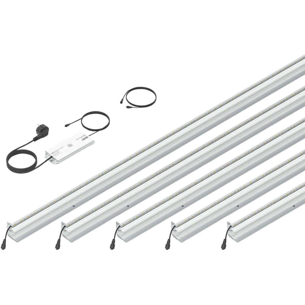 Set 5 barettes lumineuses transformateur et prolongateur pour clôture composite