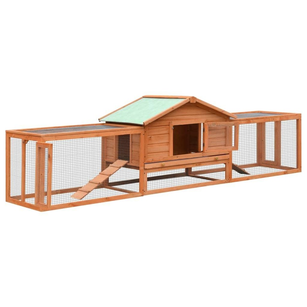 Clapier lapin petits animaux 303 x 60 x 86 cm pin massif et sapin