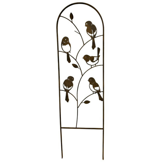 Treillage oiseaux fer marron 1x25x88cm