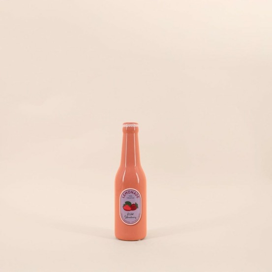 Vase bouteille limonade rose, h24cm