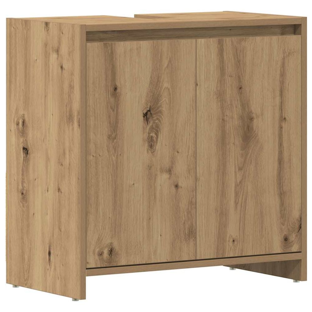 Armoire lavabo de salle de bain chêne artisanal 60x33x60 cm