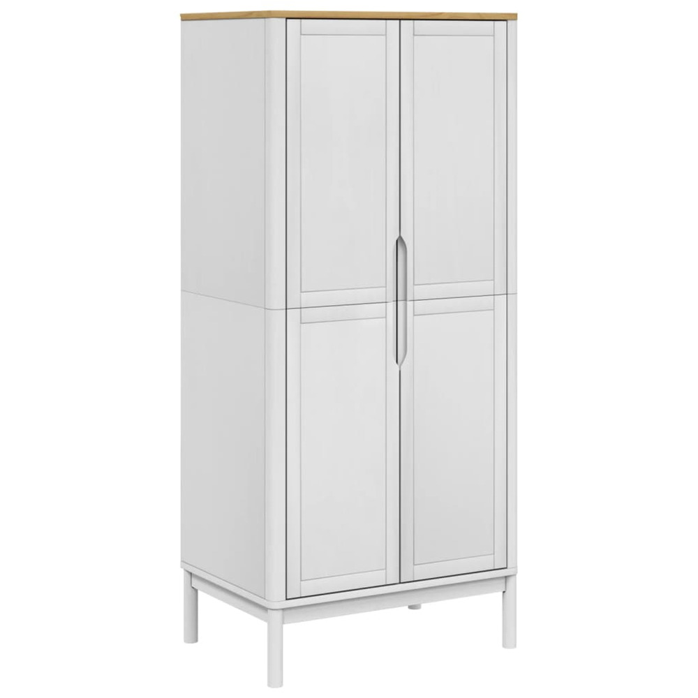 Garde-robe floro blanc 77x53x171 cm bois massif de pin