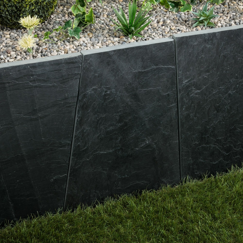 Palis ardoise noire trapèze 80x30/50x3 cm (à l'unité) - ro'ma nature