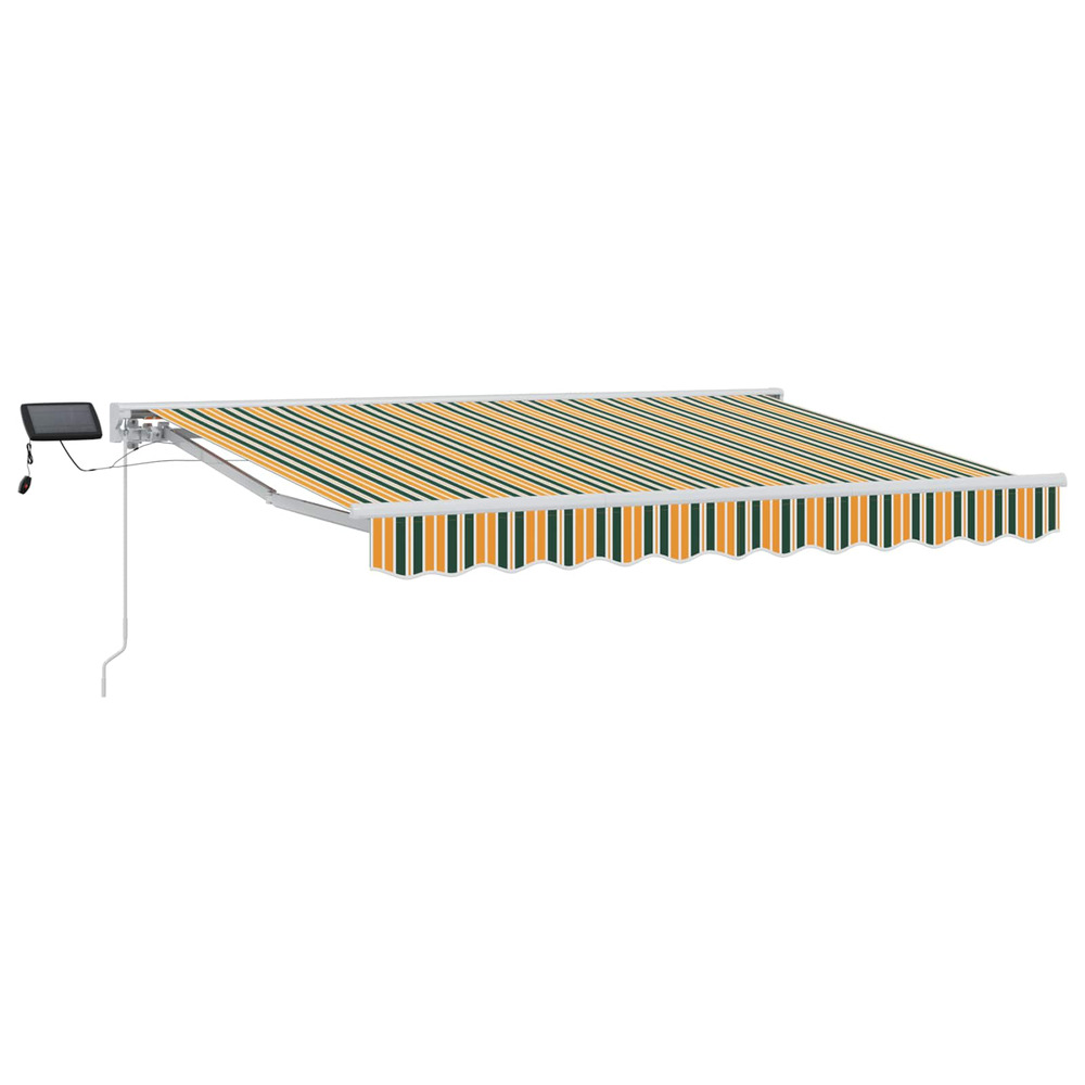 Cadre de store manuel avec leds vert, jaune, blanc 3,5 x 2,5 m