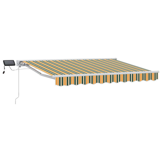 Cadre de store manuel avec leds vert, jaune, blanc 3,5 x 2,5 m