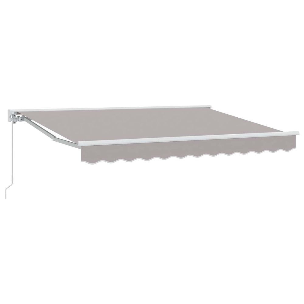 Auvent rétractable manuel gris clair 3 x 2,5 m