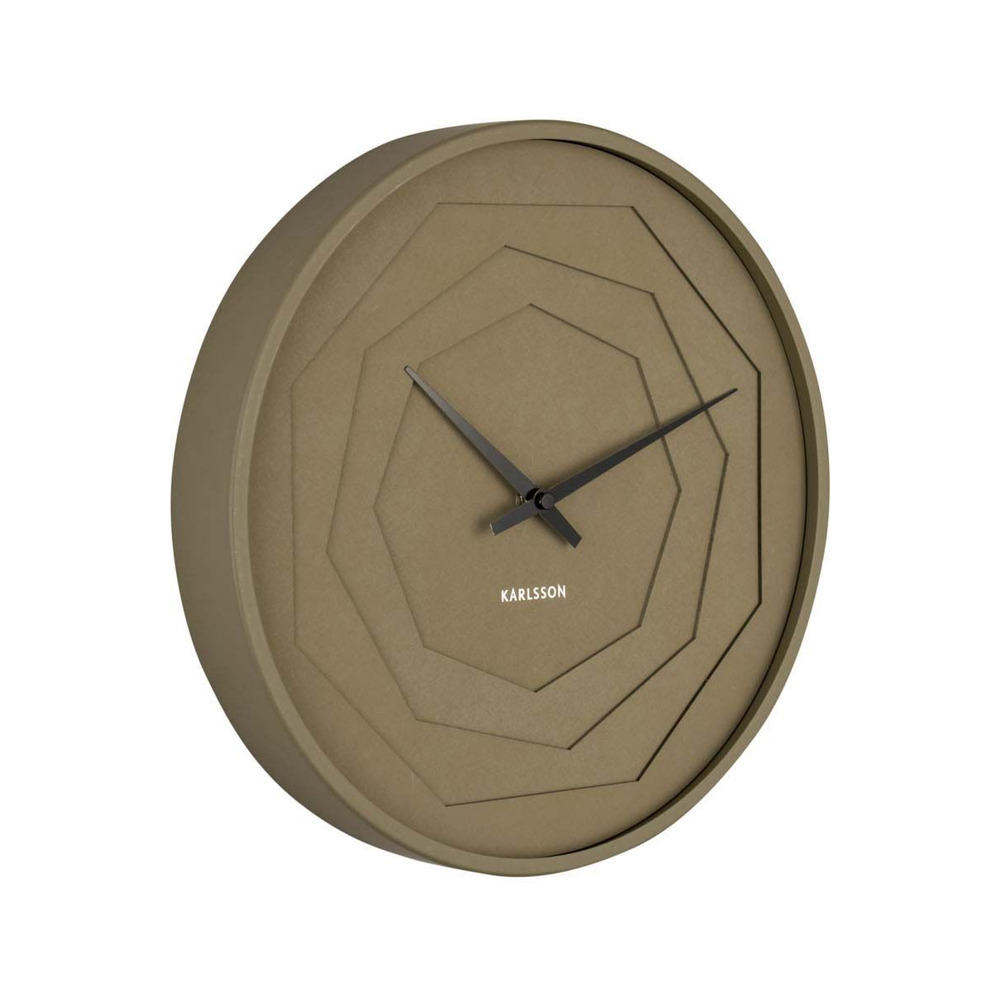 Horloge ronde en bois origami 30 cm