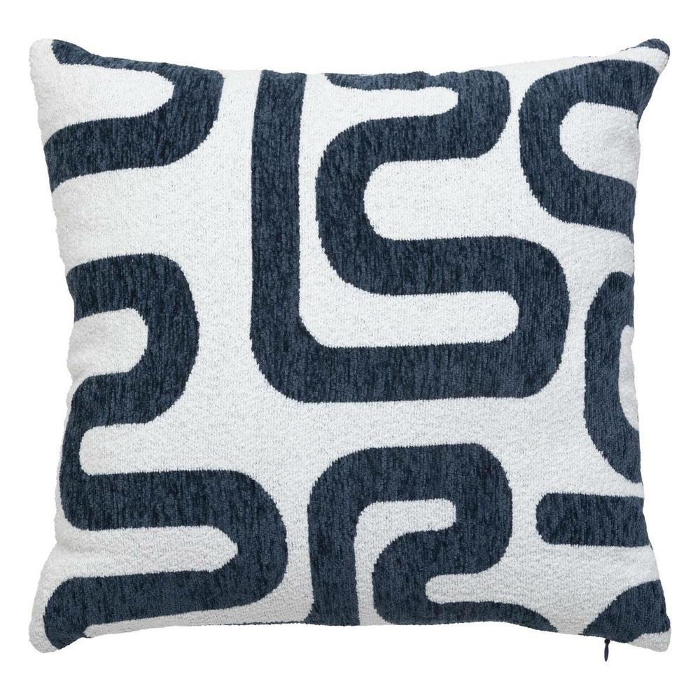 Coussin jacquard safina bleu égéen 40x40cm