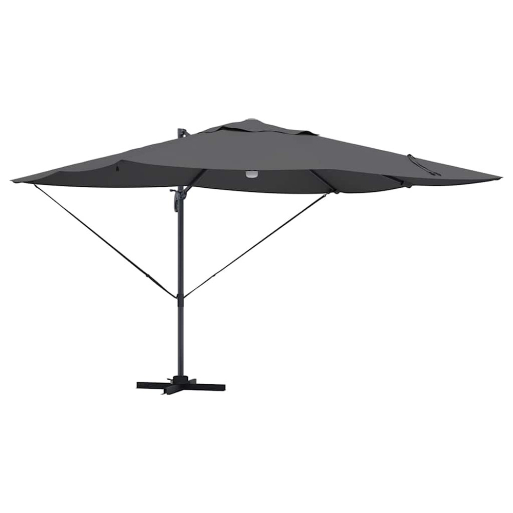 Parasol anthracite 351 x 250 x 253 cm polyester et aluminium