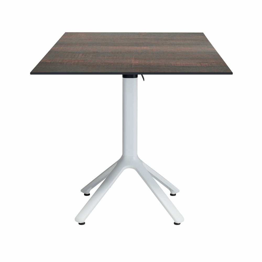 Restootab - table pliable nemo blanche pour extérieur industriel 70x70