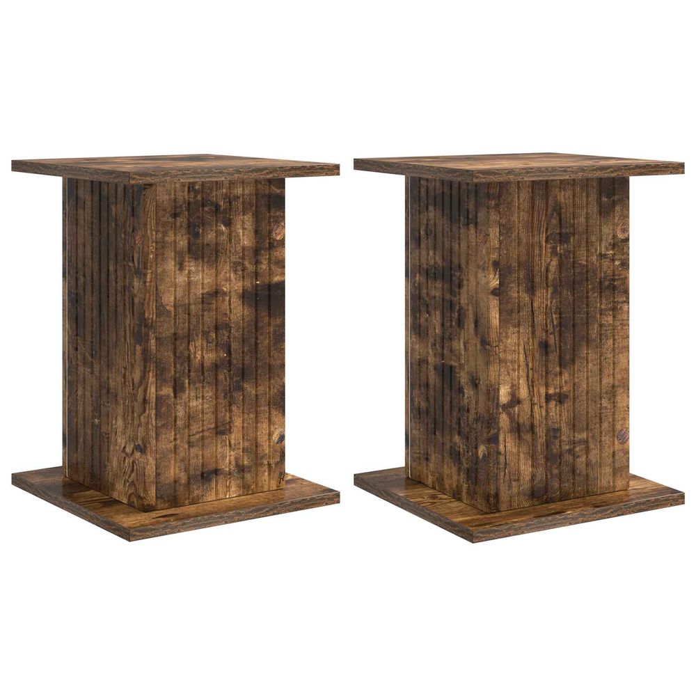 Support de plante 2 pc chêne fumé 30,5 x 30 x 43 cm