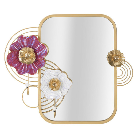 Miroir mural avec 2 crochets