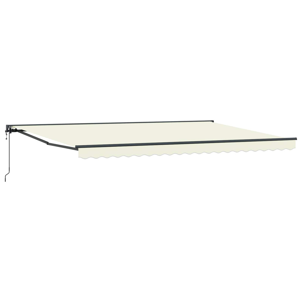 Cadre d'auvent crème 500 × 300 cm polyester avec revêtement pu