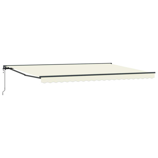 Cadre d'auvent crème 500 × 300 cm polyester avec revêtement pu