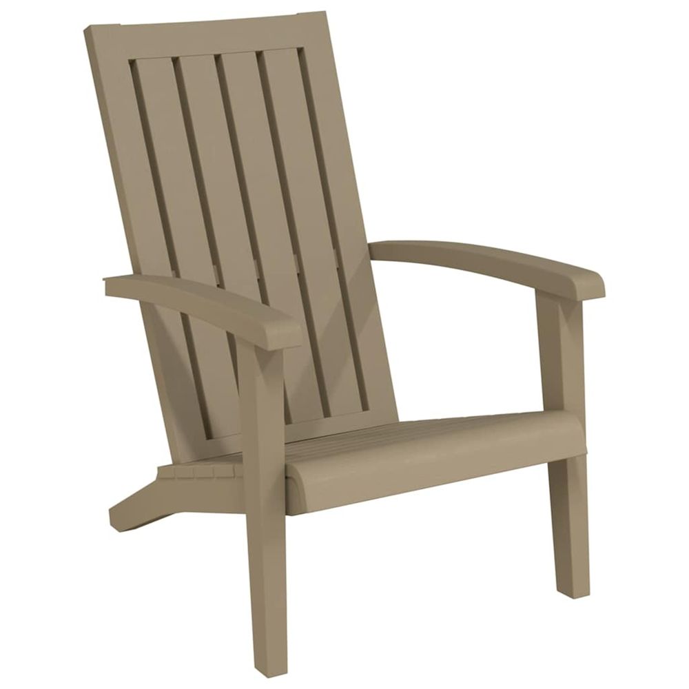 Chaise de jardin adirondack marron clair polypropylène