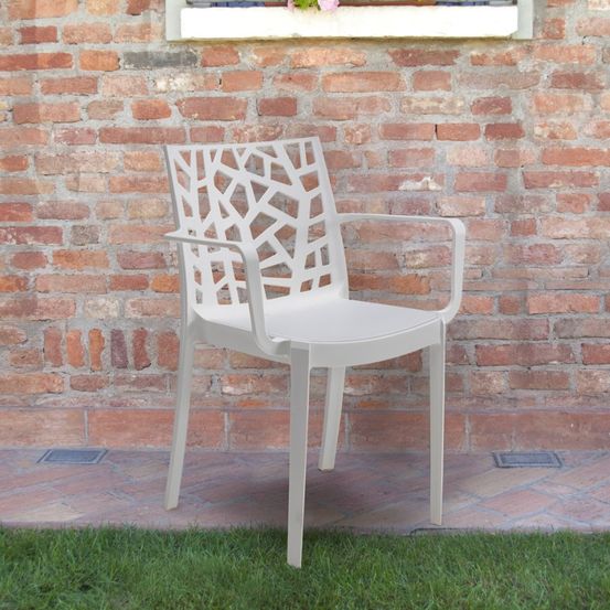 Chaise de jardin moderne avec accoudoirs iris