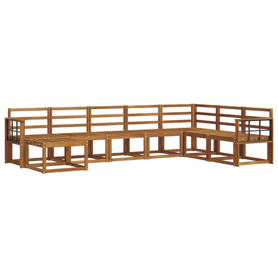 Ensemble de canapés d'extérieur 8 pcs naturel