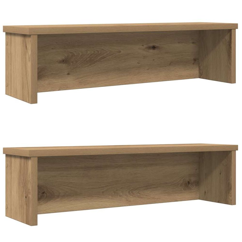 Étagères de cuisine empilables 2 pcs chêne artisanal 60x15x16cm