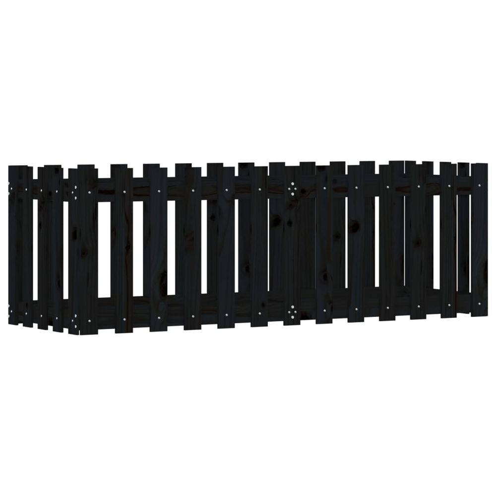 Lit surélevé de jardin design de clôture 150x50x50cm pin massif