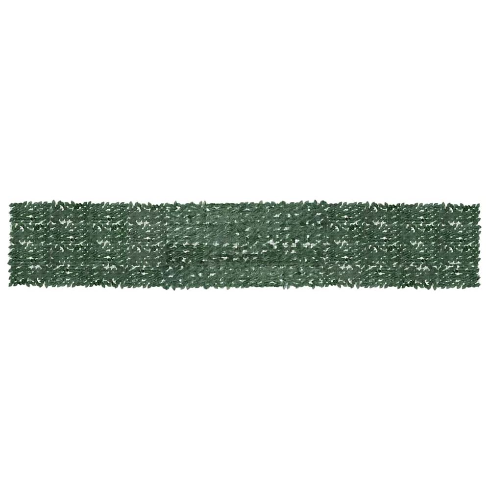 Écran de balcon avec feuilles vert foncé 600x100 cm