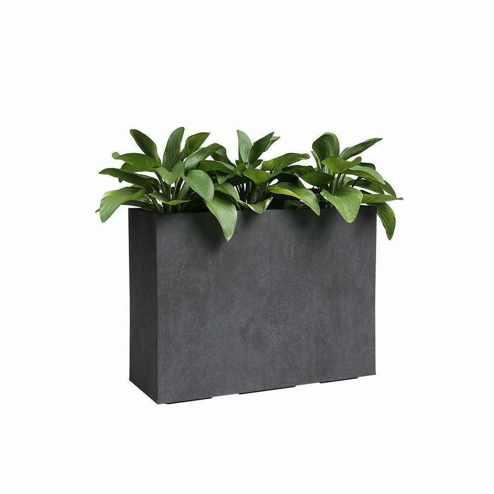 Jardiniere - plastique - anthracite - 80 cm - 50 l - sydney - artevasi