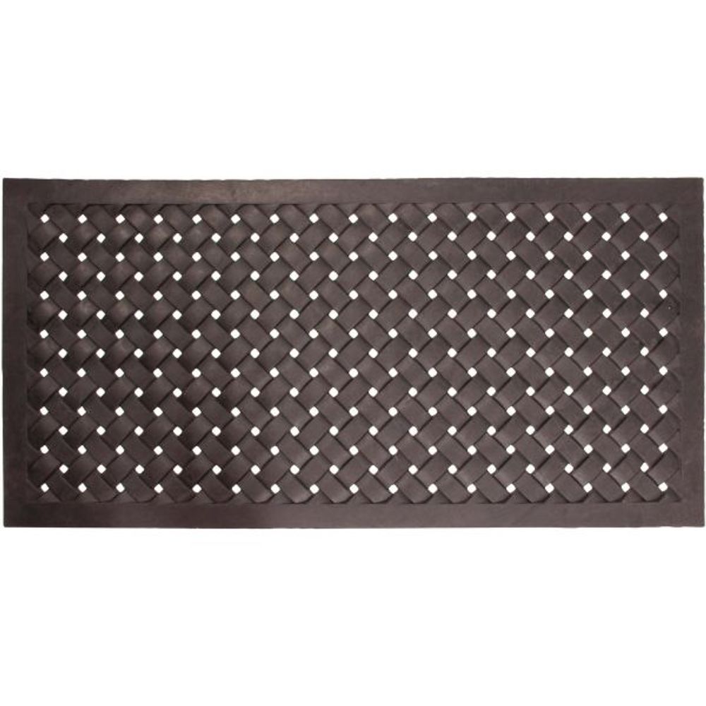 Paillasson en caoutchouc tressé 122 x 61 cm