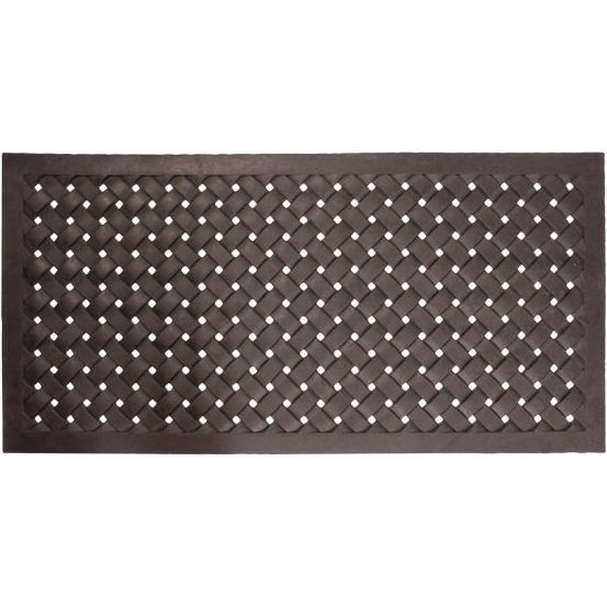 Paillasson en caoutchouc tressé 122 x 61 cm