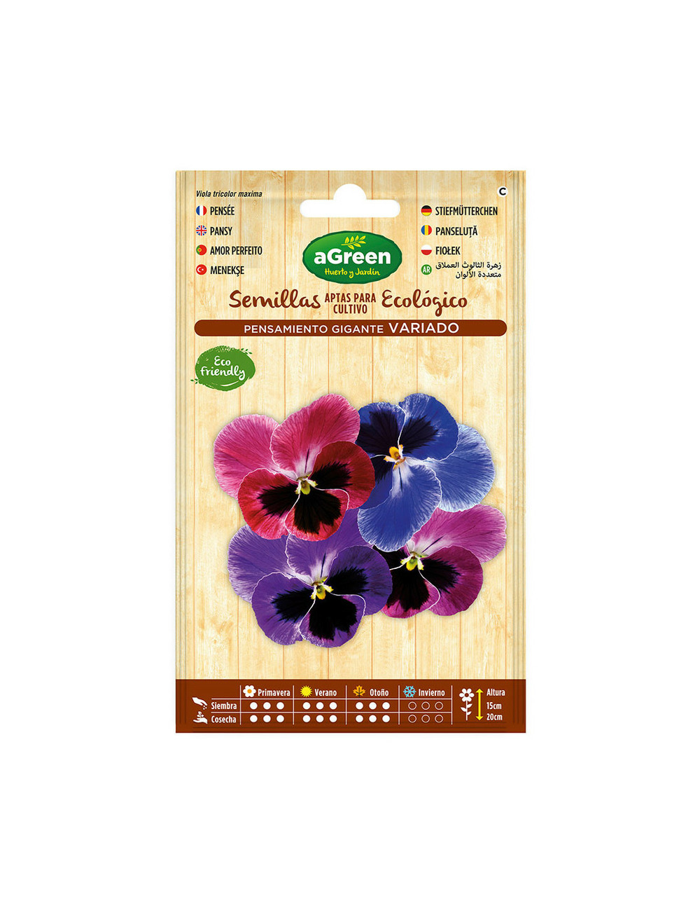10 sachet de graines pansy géant d'accord