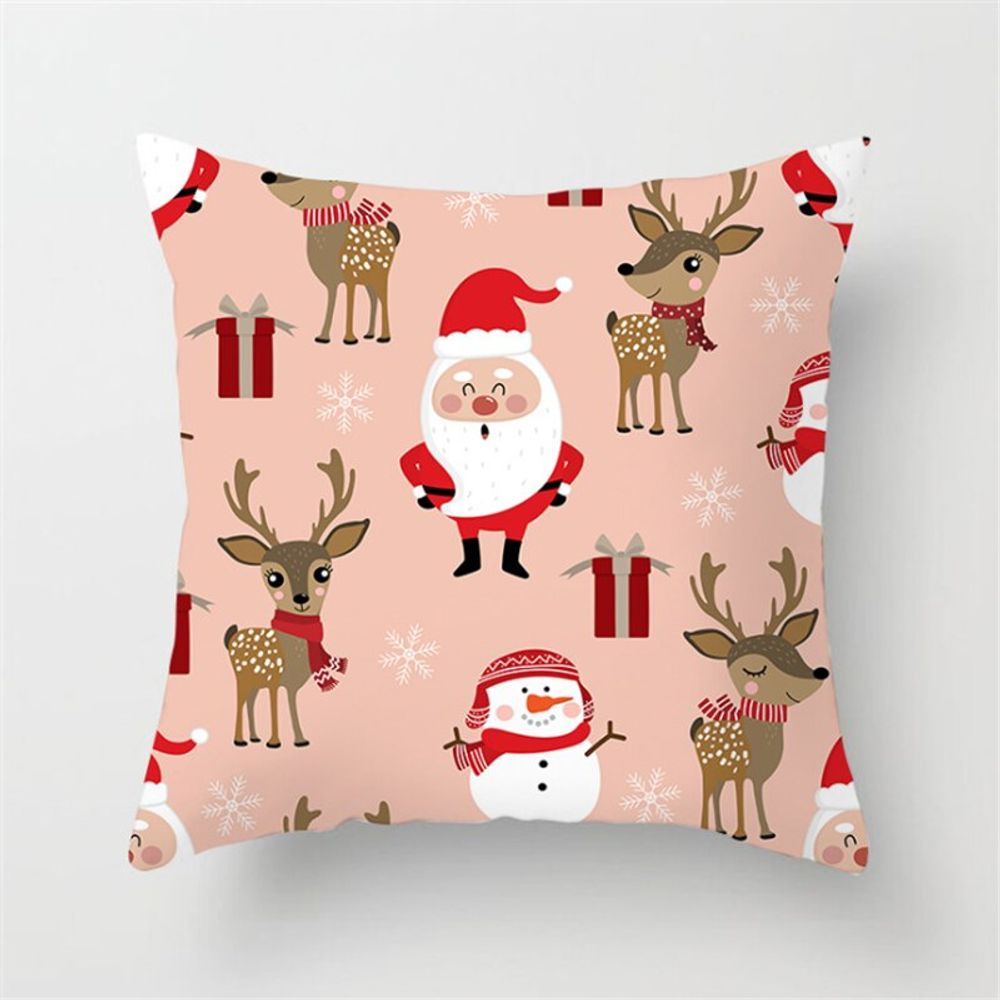 Housse de coussin de noël - rose