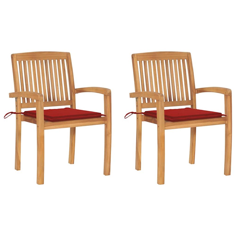 Chaises de jardin 2 pcs avec coussins