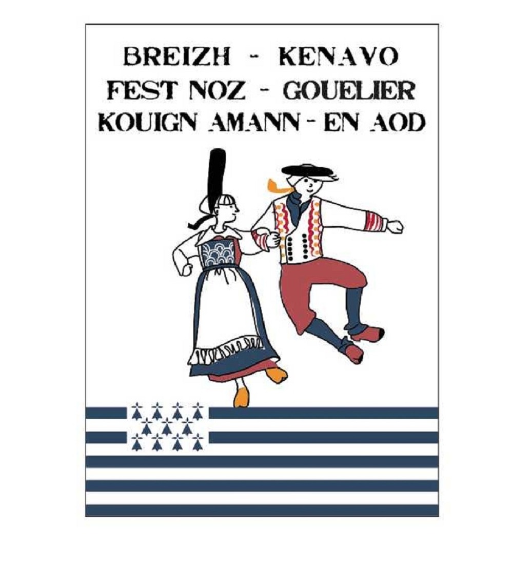 Lot de 2 torchon bigouden fest noz