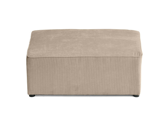 Topaze - pouf - en velours côtelé plat