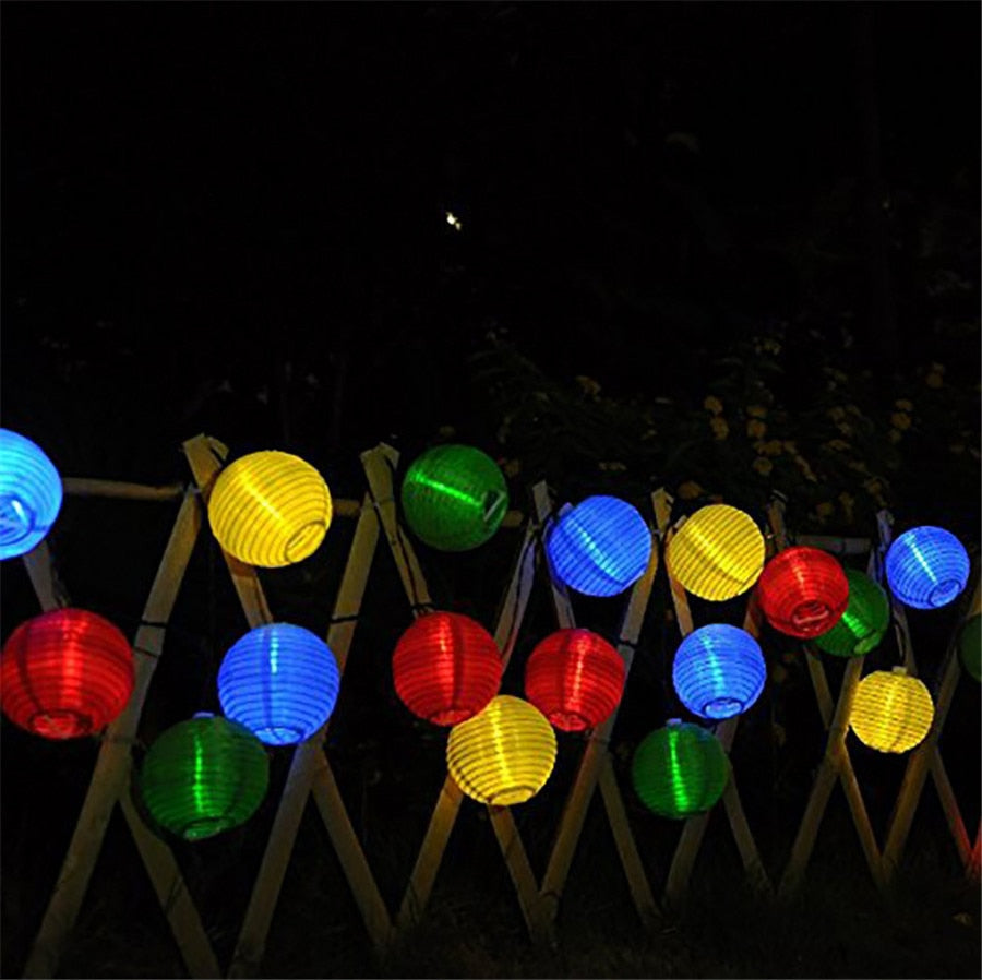 Guirlande lumineuse - lanternes multicolores - 4m00