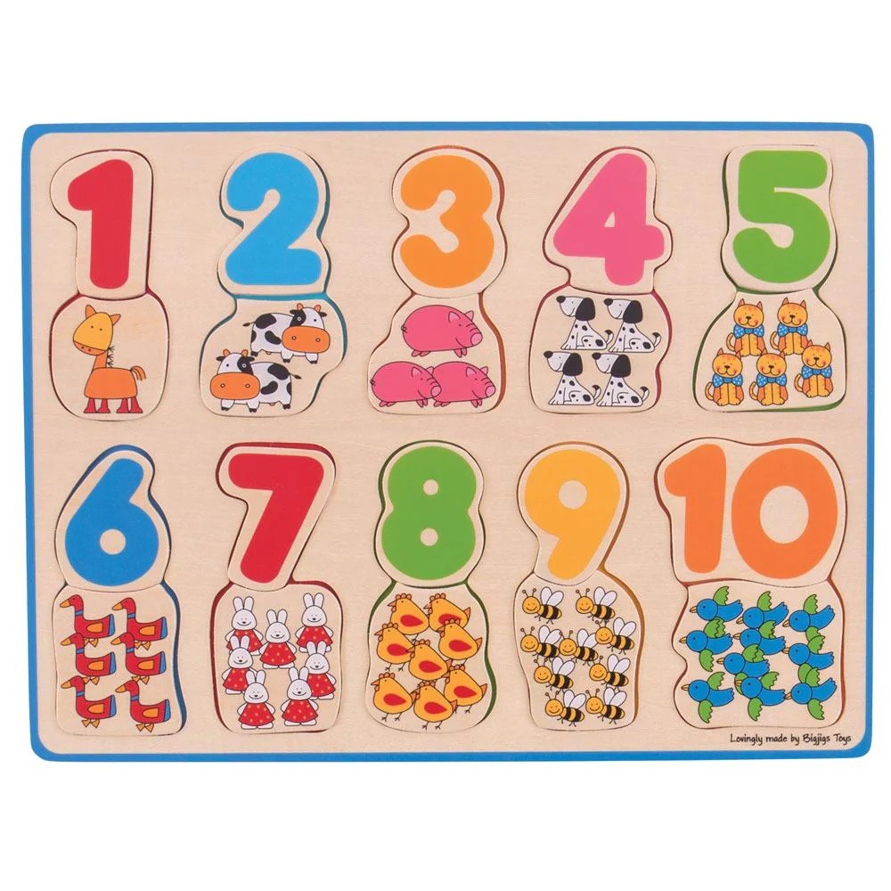 Puzzle association chiffres et couleurs
